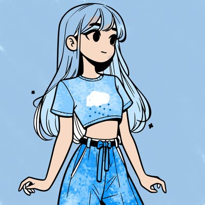 girl in a cute crop top