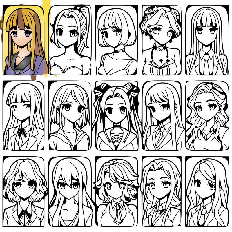 girls that look diffrent anime