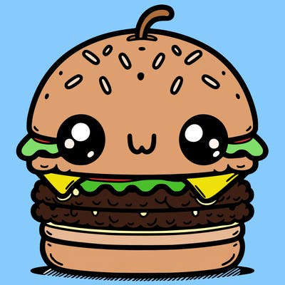 burger cute