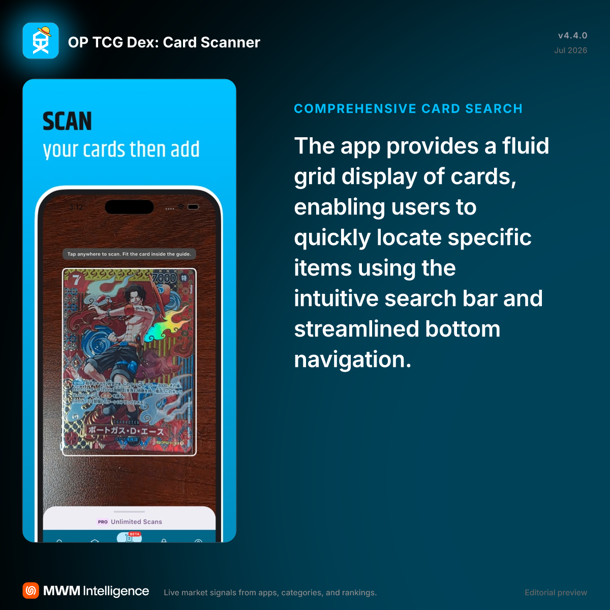 OP TCG Dex: Card Scanner - Reference App | MWM