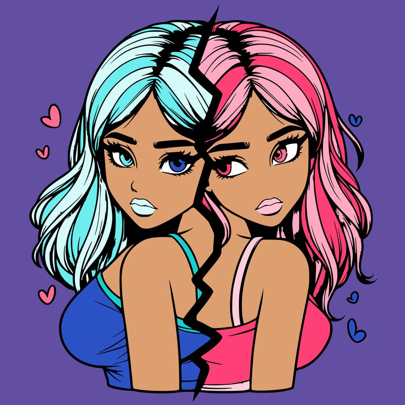 realistic girl split