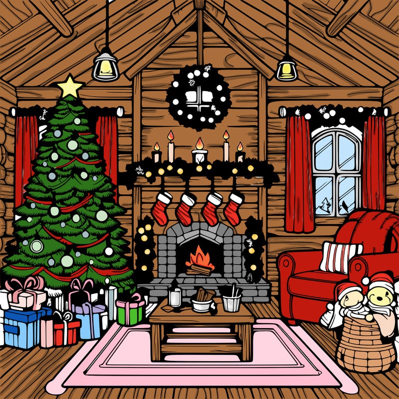 christmas house interior