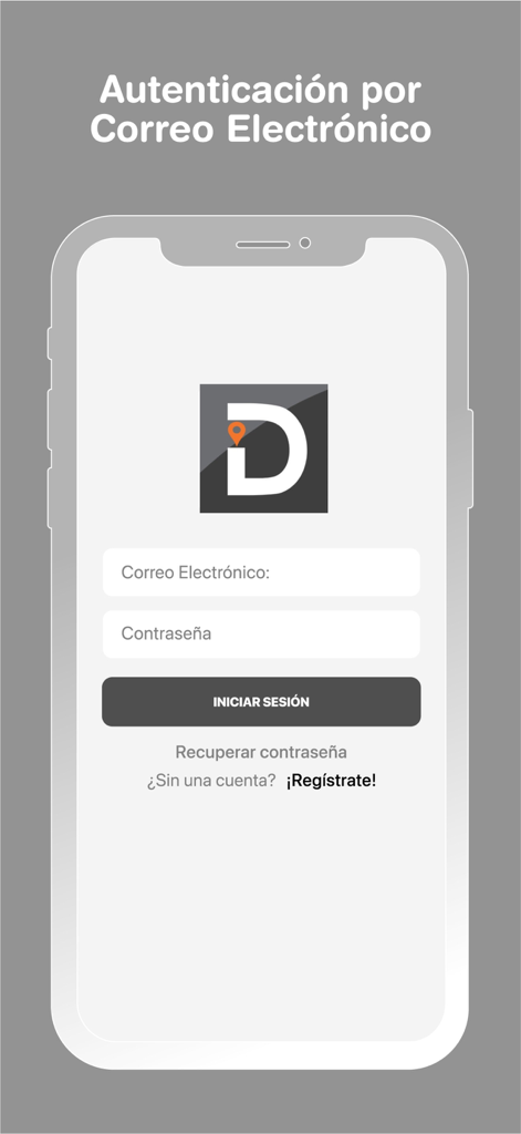 Dai - Dai app login screen for transportation services in Spanish