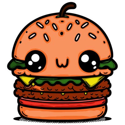 burger cute