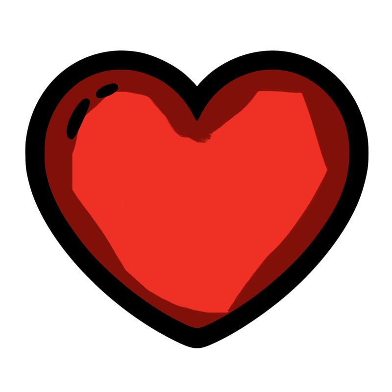 a blank heart
