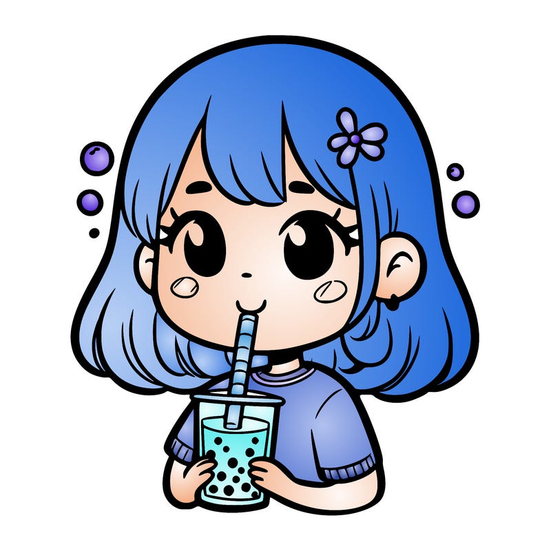 girl drinking boba