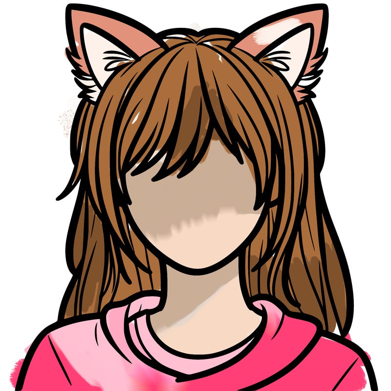 a human with cat ears