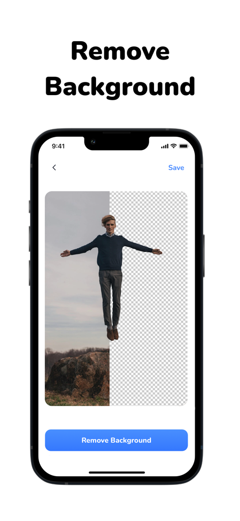 Object Remover - Photo Eraser - iPhone screen showing background removal feature for a photo