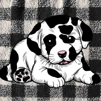 a cute realistic puppy