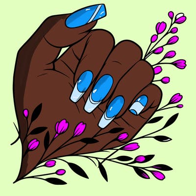 nails with french tip