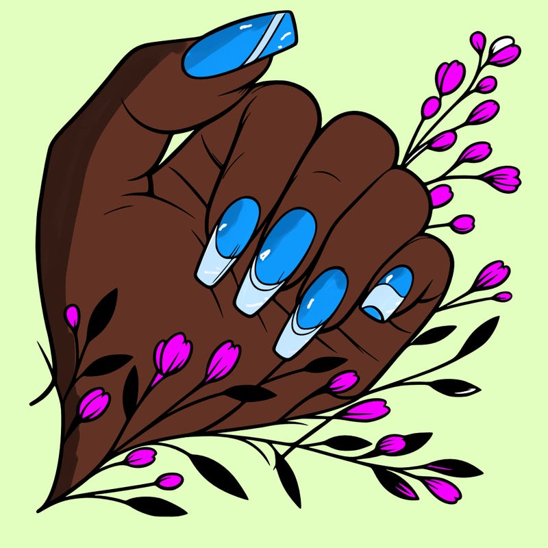 nails with french tip