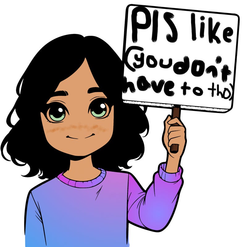 realistic girl holding up a sign