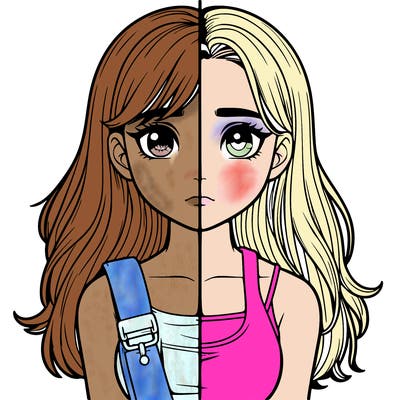 realistic girl split