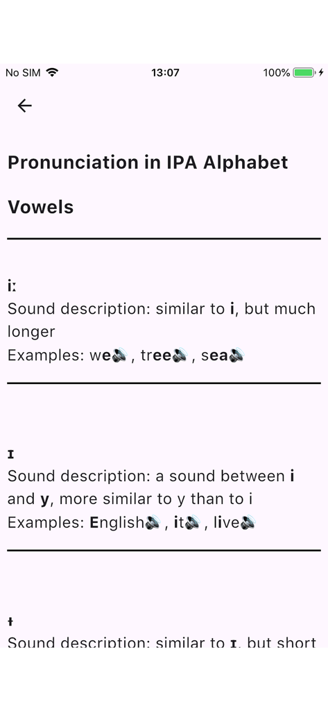 IPA alphabet pronunciation guide for vowels
