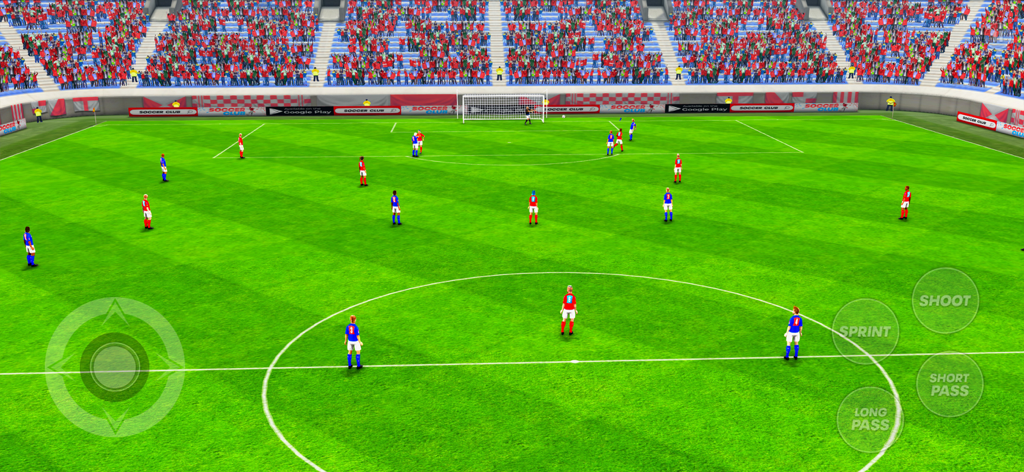 Football Club Star Soccer Game - Gameplay screenshot of Football Club Star Soccer Game featuring players on the field and mobile touch controls