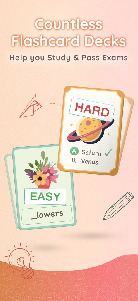 Aesthetic digital flashcards for studying and exam preparation in the CollaNote app