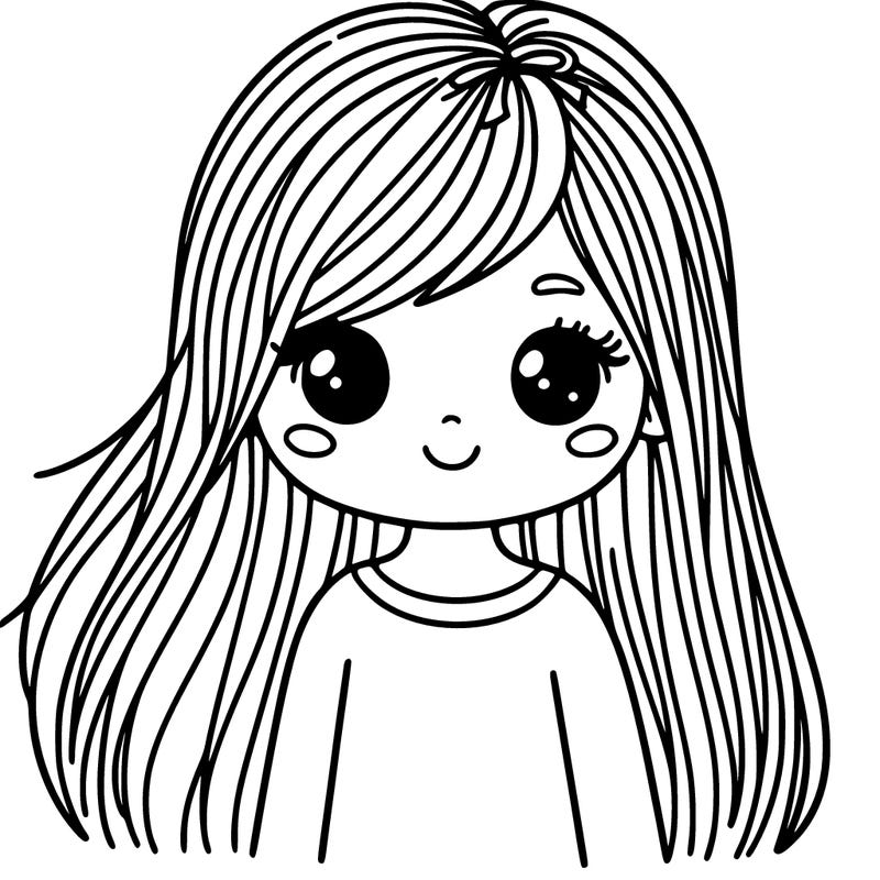 girl with straight hair