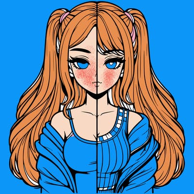 realistic girl split