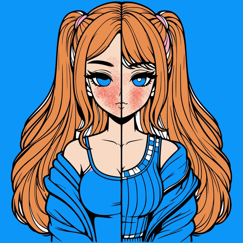 realistic girl split