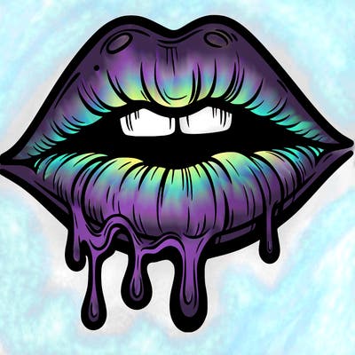 lips that look realistic and drip