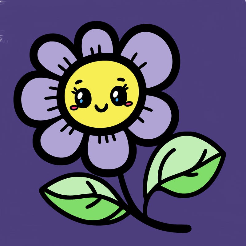 one flower