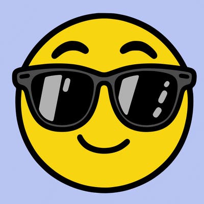 emoji with sunglasses