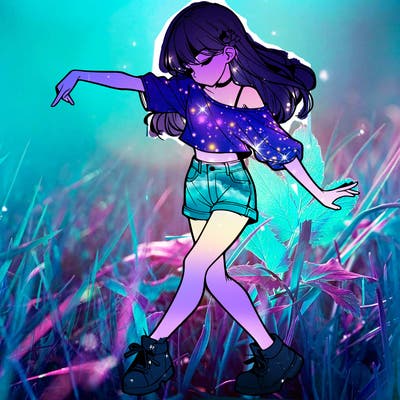 realistic girl danceing