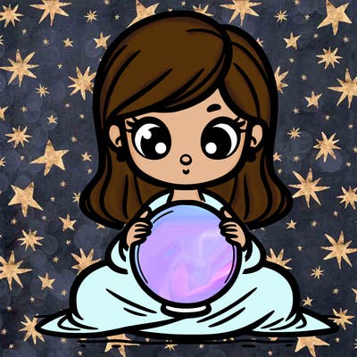 girl with a glowing orb