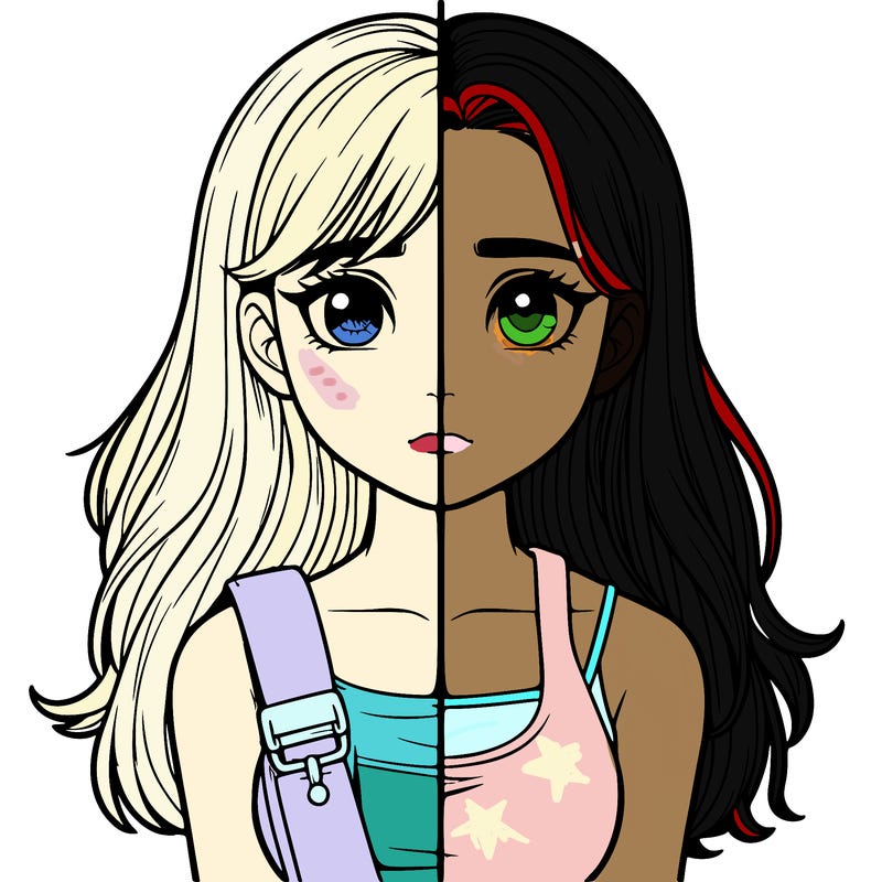 realistic girl split