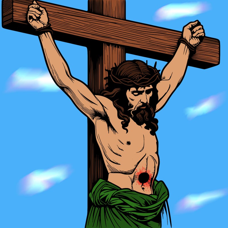jesus realistic on the cross