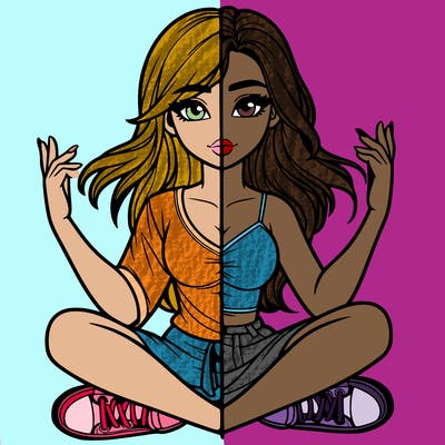 realistic girl split