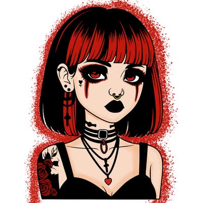 realistic goth girl