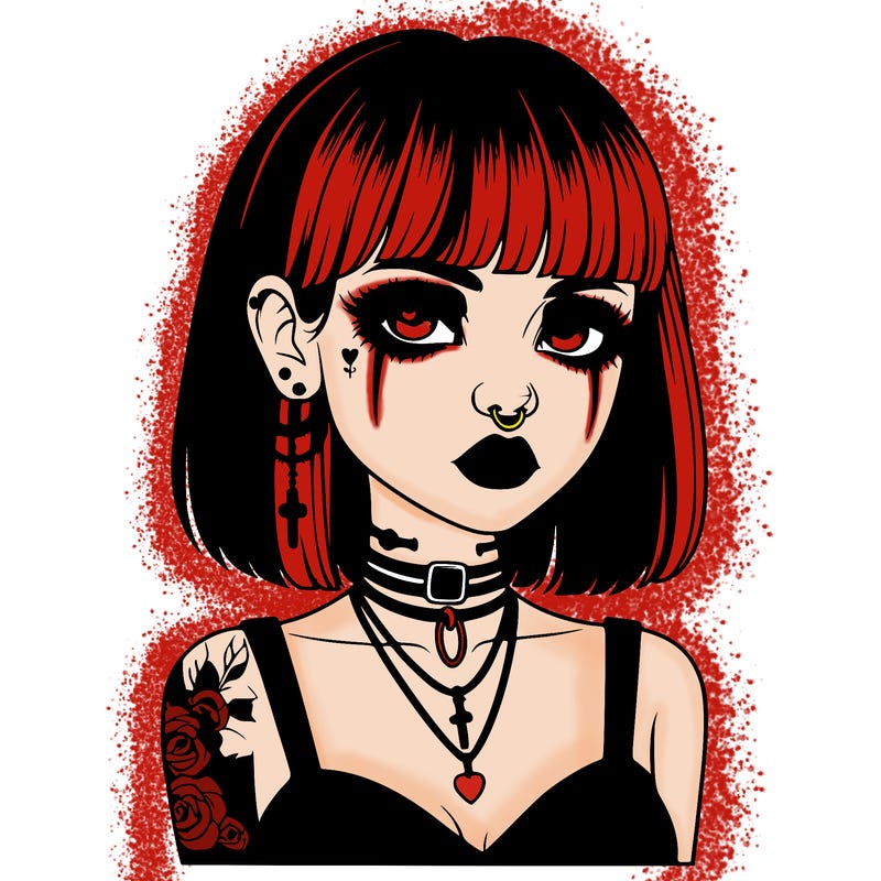 realistic goth girl