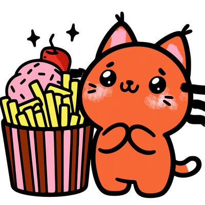 cute food cat