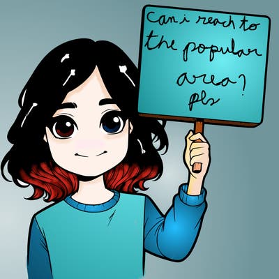 realistic girl holding up a sign