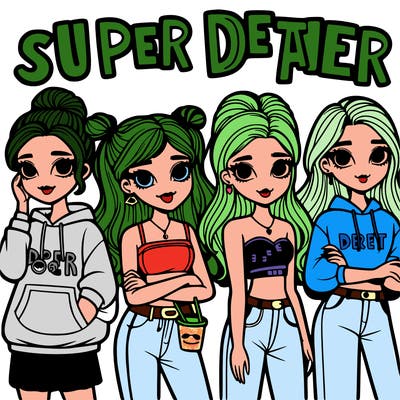 super detailed teen girls