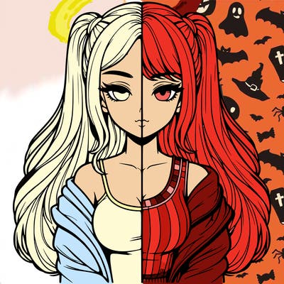 realistic girl split