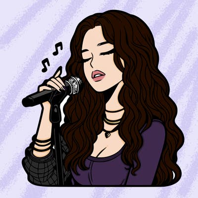 realistic female singer