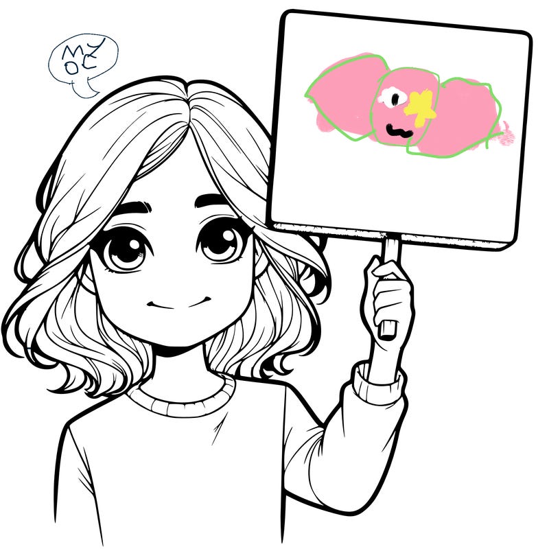 realistic girl holding up a sign