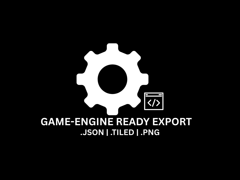TilePix - TilePix game engine ready export features for JSON TILED and PNG formats