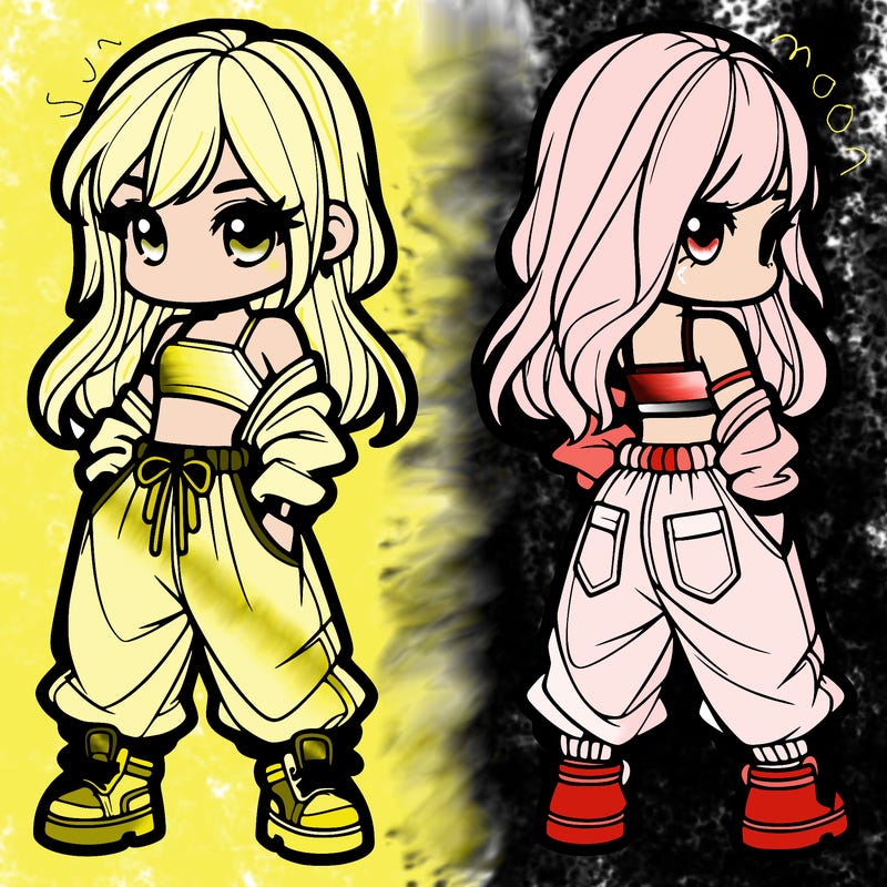 girl in crop top and baggy pants