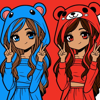 teen girl in animal costume