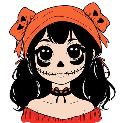 realistic girl halloween