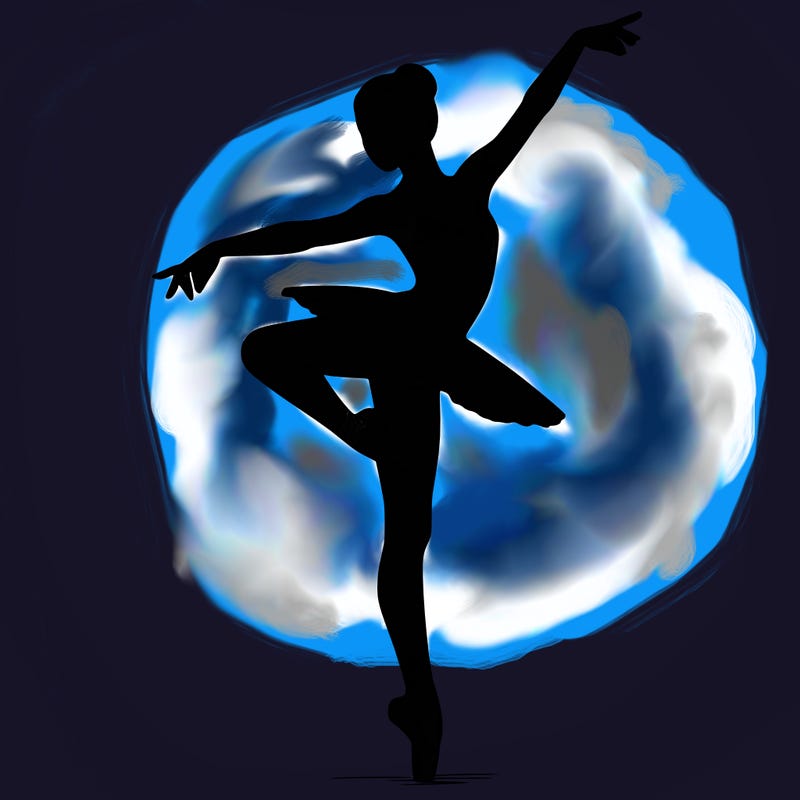 realistic person doing ballet