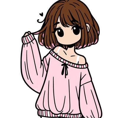 girl in baggy sweater hanging off her shoulder