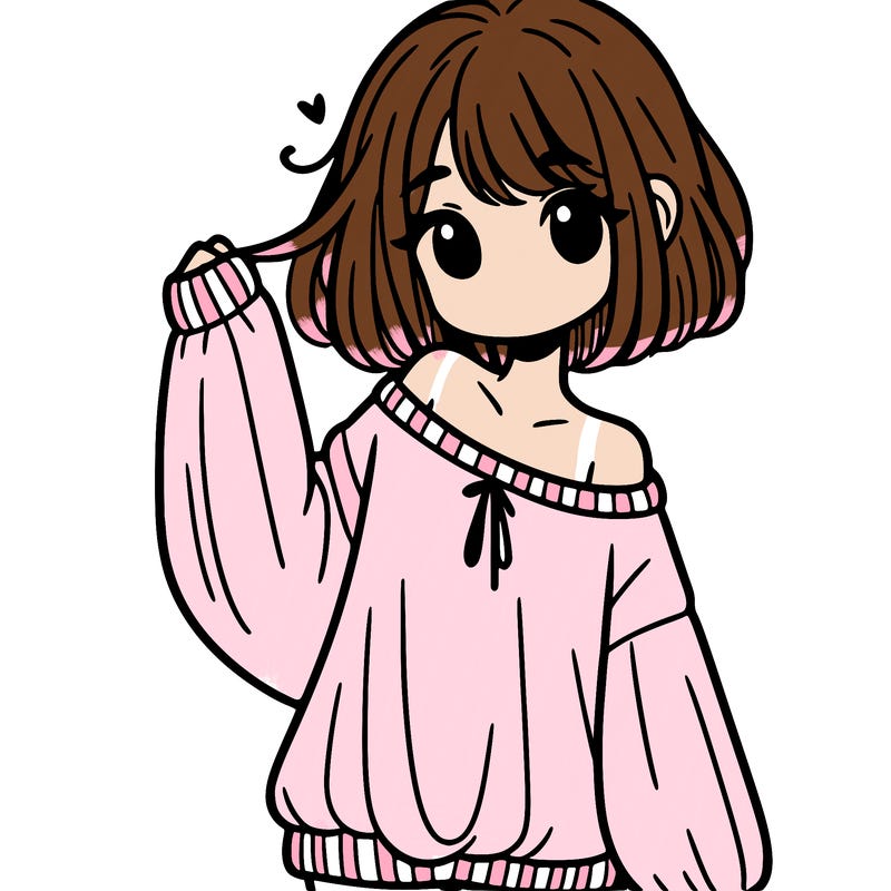 girl in baggy sweater hanging off her shoulder