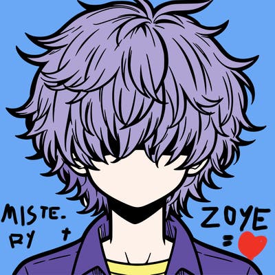 manga boy fluffy hair covering his eyes