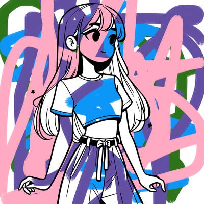 girl in a cute crop top