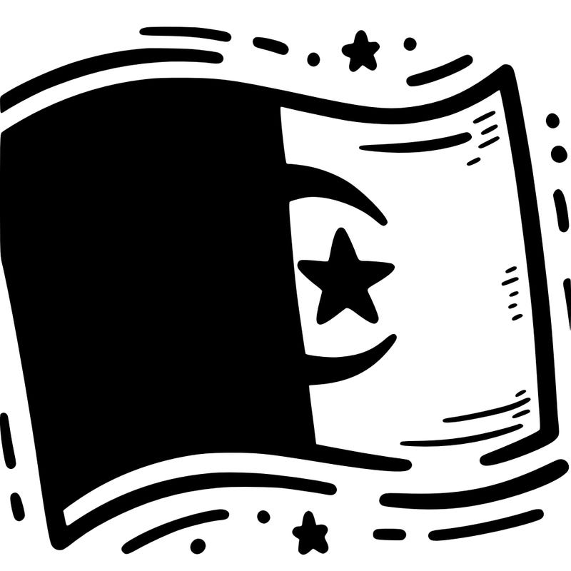 simple algerian flag