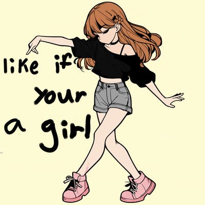 realistic girl danceing